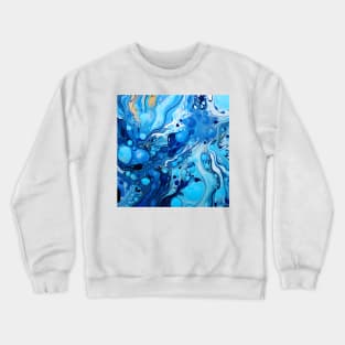 Sapphire and Gold Flow Art Crewneck Sweatshirt